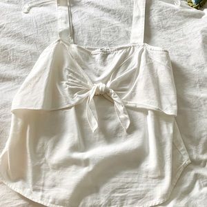 Madewell white tie front cami top Sz 10